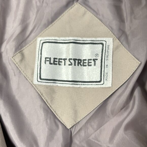 Vintage Fleet Street Rain/Shine Trench Coat In Tan Women’s Size 12 Length 42" - Picture 8 of 15